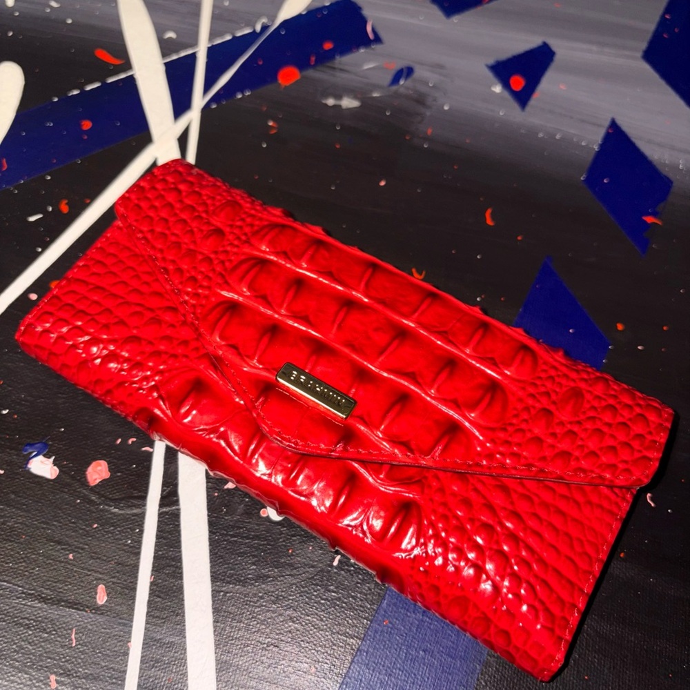 Brahmin Red Clutch Wallet Bag